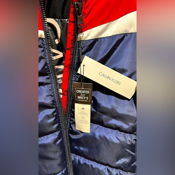 Calvin Klein Men’s Winter Jacket size XL tricolour red white and blue - Picture 2 of 8